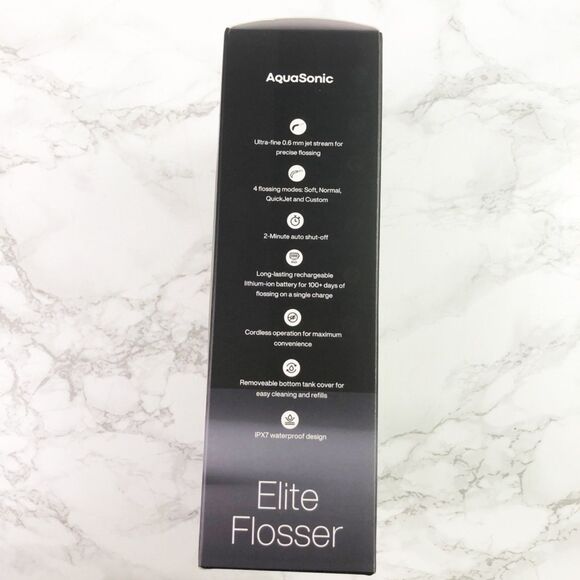 NIB Aquasonic Elite Rechargeable Water Flosser Oral Irrigator in Black - Picture 9 of 10